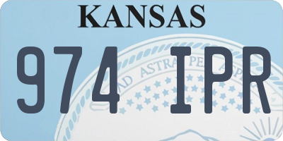 KS license plate 974IPR