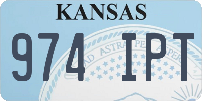 KS license plate 974IPT