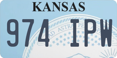 KS license plate 974IPW