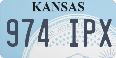 KS license plate 974IPX