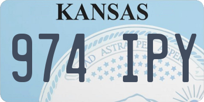 KS license plate 974IPY