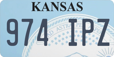 KS license plate 974IPZ