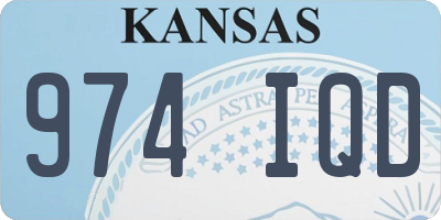 KS license plate 974IQD