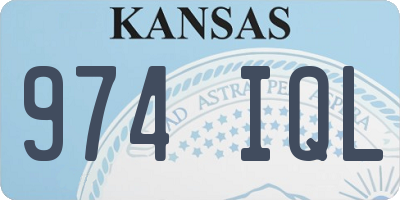 KS license plate 974IQL