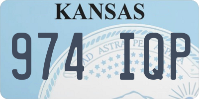 KS license plate 974IQP