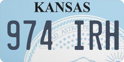 KS license plate 974IRH