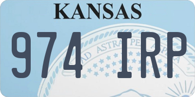 KS license plate 974IRP
