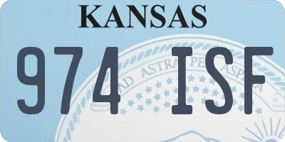 KS license plate 974ISF