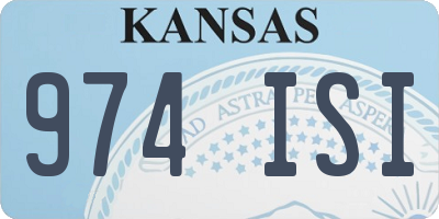 KS license plate 974ISI