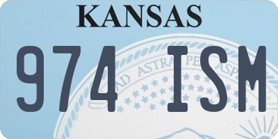 KS license plate 974ISM
