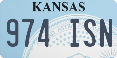 KS license plate 974ISN