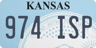 KS license plate 974ISP