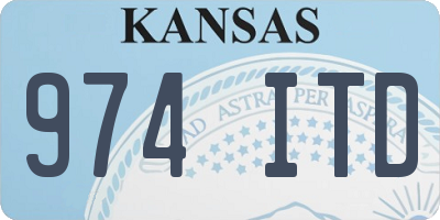 KS license plate 974ITD