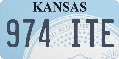 KS license plate 974ITE