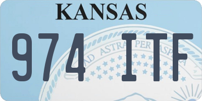 KS license plate 974ITF