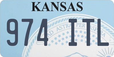 KS license plate 974ITL