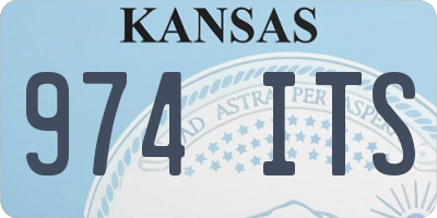 KS license plate 974ITS