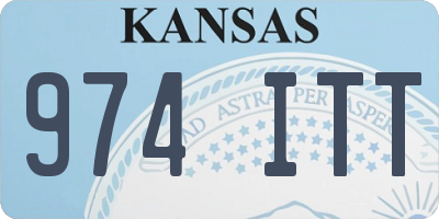 KS license plate 974ITT