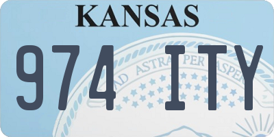KS license plate 974ITY