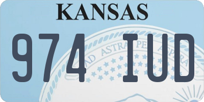 KS license plate 974IUD
