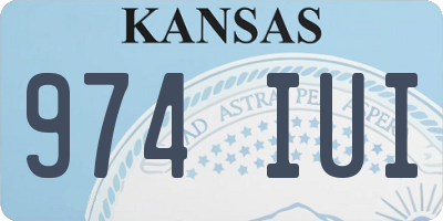 KS license plate 974IUI
