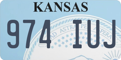 KS license plate 974IUJ