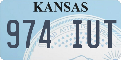 KS license plate 974IUT
