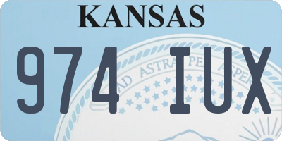 KS license plate 974IUX