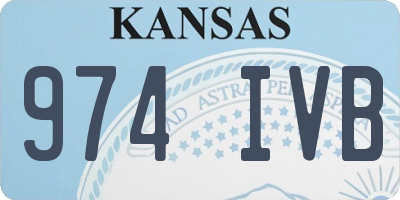 KS license plate 974IVB