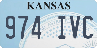 KS license plate 974IVC
