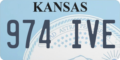 KS license plate 974IVE