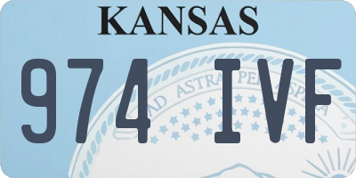 KS license plate 974IVF