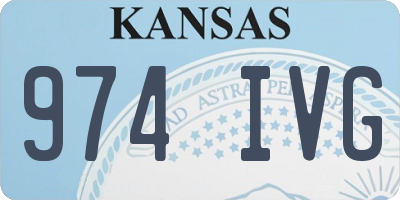 KS license plate 974IVG