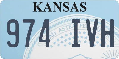 KS license plate 974IVH