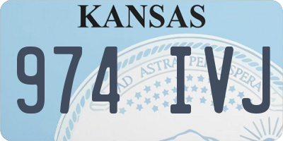 KS license plate 974IVJ
