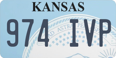KS license plate 974IVP