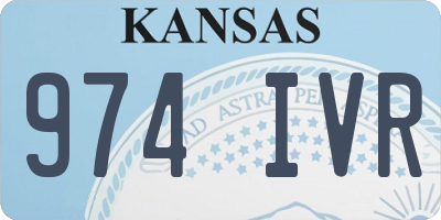 KS license plate 974IVR