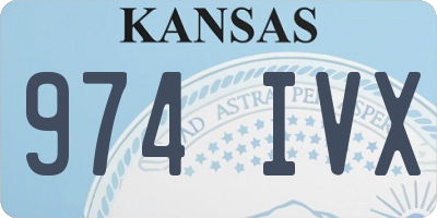 KS license plate 974IVX
