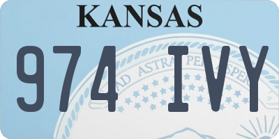 KS license plate 974IVY