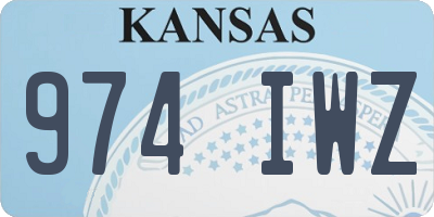 KS license plate 974IWZ