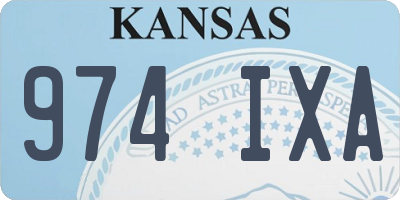 KS license plate 974IXA