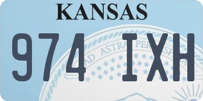KS license plate 974IXH