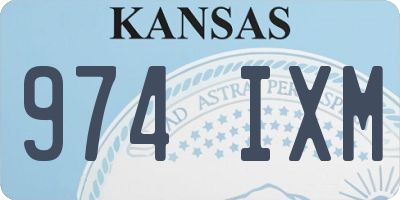 KS license plate 974IXM