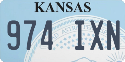 KS license plate 974IXN