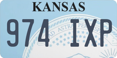 KS license plate 974IXP