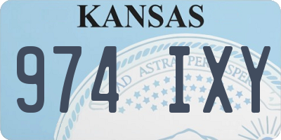 KS license plate 974IXY