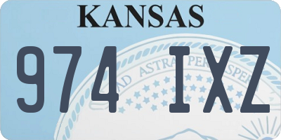 KS license plate 974IXZ