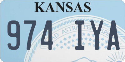 KS license plate 974IYA