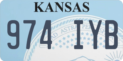 KS license plate 974IYB