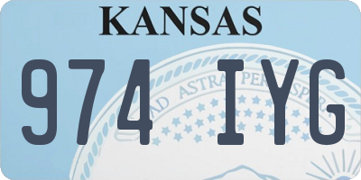 KS license plate 974IYG
